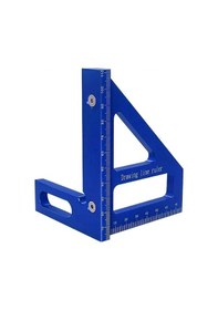 Resim Adet 3d Çok Açılı Ölçüm Cetveli Mavi 45/90 Derece Alüminyum Alaşımlı Ağaç İşleme Kare İletki Mühendis Marangoz İçin 
