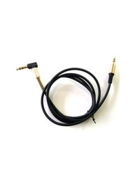 Resim Electroon 3,5Mm Stereo Gold Jaklı Siyah Silikon Aux Kablo 1Metre 