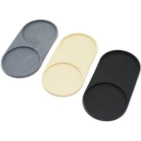 Resim 2 Bölmeli Oval Renkli Silikon Yağdanlık - Sabunluk Altlık 12 X 24.5cm 4741 12 Izgara 