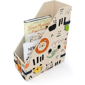 Resim Wodiza Çocuk Ahşap Dosyalık Hayvan Figürlü Dergi Dosyası 12cm X 33cm X 26cm Masaüstü Dosyalık 