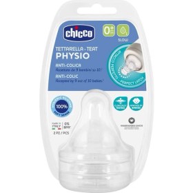 Resim Alkasaz Chicco Wellbeing Silikon 2'li Biberon Emziği 0 Ay+ 