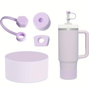 Resim 3 Adet Silikon Dökülme Önleyici Tıpa, 9-10mm Pipetler İçin Pipet Kapak Kapağı, 40oz & 30oz Tumbler Bardak İçin 1 Adet Silikon Bot İçeren Tumbler Aksesuar Seti 