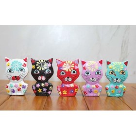 Resim Ahşap 5'li Kedi Seti 