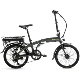 Resim Bisan Prime 20 Jant V Fren Elektrikli Katlanır Bisiklet (Mat Gri Sarı) 