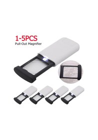 Resim Pull-out Büyüteç Dikdörtgen Taşınabilir Büyüteç Araçları Yaşlı Okuma İçin 1 Led Whıte 5pcs Diğer 