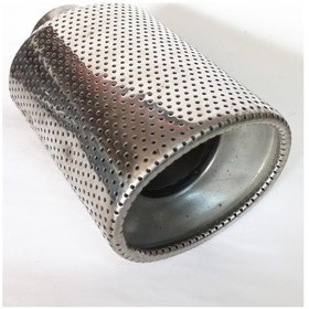 Resim Krom Delikli Oval Içi Dolu Sessiz Egzoz Eksoz Ucu 