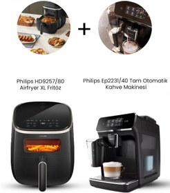 Resim Philips Taşınma Seti Airfryer HD9257/80 Airfryer XL Fritöz/EP2231/40 Tam Otomatik Espresso Makinesi 