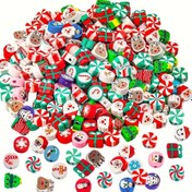Resim 120 Adet NADD VILLAGE Noel Yumuşak Kil Boncuklar - 60+ Bayramlık Desenli (Kalpler, Ağaçlar, Kardan Adamlar, Zencefilli Kurabiyeler, Şeker Kamışı, Holly, Bells) Toksik Olmayan DIY El Sanatları İçin Malzemesi - Kırmızı, Yeşil, Pembe, Altın, Beyaz, Kahverengi, Mavi, Mor, Turuncu, Siyah, Ak - Takı Yapımı, Çelenkler ve Süsleme için Uygundur - Partilerde Dekorasyon & Tüm Sezon Boyu Projeleriniz için Toplu Paket Kirmaza Boncuklar 