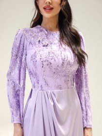 Resim Umay Tesettür Abiye - Saks / 40 