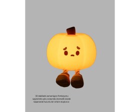 Resim Hsc Bilişim Silikon Pumpkin Night Light Telefon Tutuculu LED Lamba 