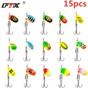 Resim Alabalık, Turna, Somon ve Levrek tutmak için tasarlanmış 15 adet Metal Spinnerbaits, Hem tatlı su hem de tuzlu su balıkçılığı için uygun dayanıklı metal kanatçıklar sunar. 