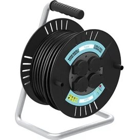 Resim Byes 3x1,5 40M Kablolu 4 Prizli Plastik Makara Termal 