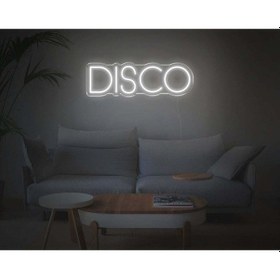 Resim Dısco Yazılı Neon Tabela Beyaz 