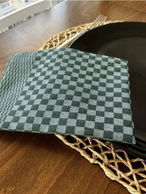 Resim 2 Adet Yeşil, 40x60cm Ekose Desen, Alman Peçetesi, Mutfak Havlusu, Kurulama Havlusu, Mutfak Havlusu Çok Renkli 