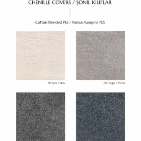 Resim Cape Loveseat - Chenille-Anthracite / Fix Cover 
