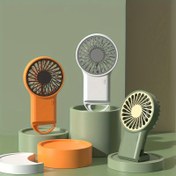 Resim Katlanabilir Masaüstü USB Şarjlı El Tipi Sessiz Mini Fan 