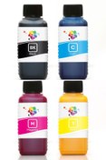 Resim Qc Epson Stylus T25 Yazıcı Uyumlu Kartuş Mürekkebi 100ml Pro Set 4 Renk 