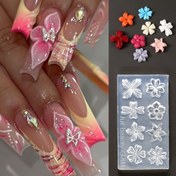 Resim 1 adet FULL BEAUTY Bahar Hibiskus Çiçeği Tırnak Silikon Kalıp - 3D Akrilik Oyma, Yumuşak Damga Plakası Tulip Sakura Mantar ve Yapraklar ile DIY Manikür Sanat Dekoru, Tırnak Sanat Aksesuarı 