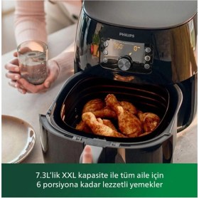 Resim Philips Güvenli Kullanım - Otomatik Kapanma ve Isı Koruması 7.3 L Ultra Geniş Kapasite Xxl Premium Airfryer & Fritöz 2250W 