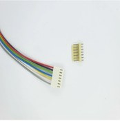 Resim Sanec 2,54mm 7 Pin 2510 Kablolu Dişi Konnektör + 180d Erkek Pcb Tipi 20cm - 0,25mm - Çift Taraflı 