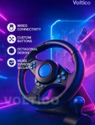 Resim Voltico 180° Dönebilen Direksiyon Seti PC/Laptop/PS3/ Pedal ve Vitesli Racing Wheels Yarış Keyfi 