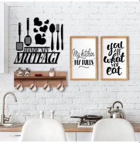 Resim Bk Home Doğal Ahşap Raflı Dekoratif Fincan Askılığı Mutfak Konsep (551038584) 