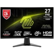 Resim MSI 27" Mag 276cxf Fhd Curve 1500r Rapıd Va 280hz 0.5ms Gtg Adaptıve-sync Gamıng Monıt 