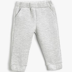 Resim Kız Bebek Basic Jogger Eşofman Altı Kapitone Cepli Beli Bağlamalı Lastikli 