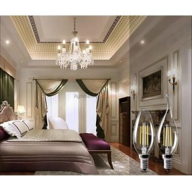 Resim Cata CT-4062G 4W LED Fi̇lament Kivrik Buji̇ Ampul Günişiği 