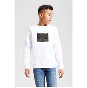 Resim The Walking Dead Collection Baskılı Unisex Çocuk Beyaz Sweatshir 