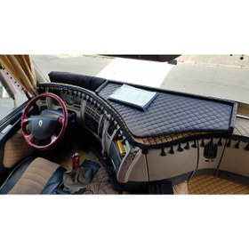 Resim Karadeniztırmarket Tır Torpido Tv Sehpası Renault 440 Siyah Kapitone Deri Kaplamadır 
