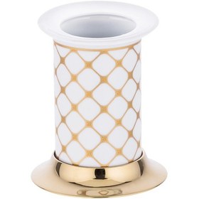Resim Pure Geometrik Beyaz Altın Pvd Gold Set Üstü Diş Fırçalık Aks-1 Diğer 