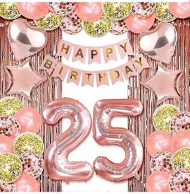 Resim 25. Doğum Günü Süsleri Kadınlar İçin Mutlu 25. Doğum Günü Süsleri 25 Çok Renkli 