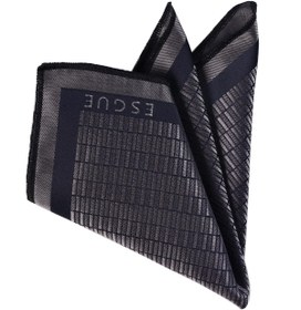 Resim Esgue Gri & Lacivert Desenli Mendil 