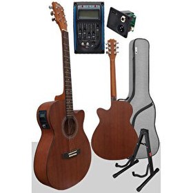 Resim Midex PHX-188ST Ekolayzerli Elektro Akustik Gitar 4/4 Gerçek Ağaç (Stand Gigbag Askı Capo Tuner) 