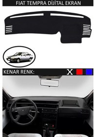 Resim Dijital Ekrantorpido Koruma Halısı Siyah Kenar Renk Siyah Fiat Tempra İle Uyumlu 