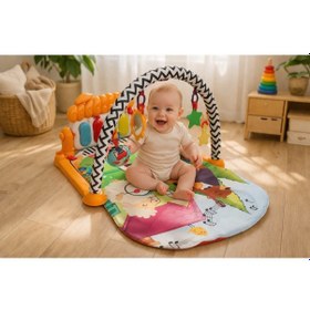 Resim Toys2you Piyanolu Oyun Halısı Işıklı ve Müzikli Gelişim Matı Hayvanat Bahçesi70x45x35 
