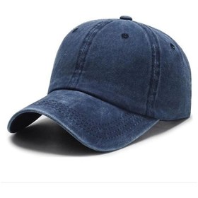 Resim Unisex Yıkamalı Eskitme Lacivert Kep Şapka Lacivert 