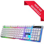 Resim SKYNEX Beyaz Rgb Türkçe Q Klavye Sökülebilir Tuşlu 