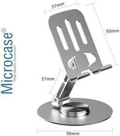 Resim Microcase 360 Döner Başlıklı ve Görüş Açısı Ayarlanabilir Metal Telefon Standı Gri AL5341 