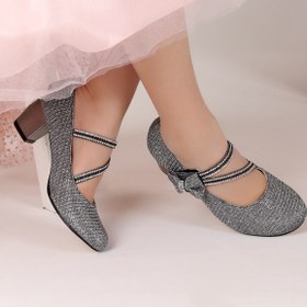 Resim Kiko Kids Aisha Çupra Günlük Kız Çocuk 4 Cm Topuklu Abiye Ayakkabı Platin 