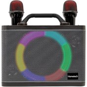 Resim Hometech Ht-202 Mikrofonlu Karaoke Hoparlörü Siyah 