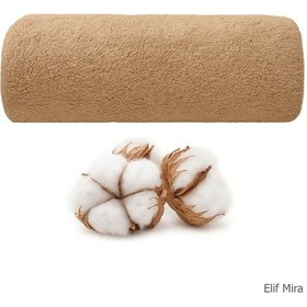 Resim Banyo Havlusu 90x150 Cm %100 Pamuklu Otel Havlusu Gramajlı 600 Gr Bej 