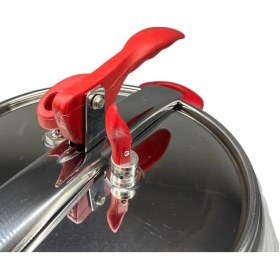 Resim Hascevher Esila Çelik 12 Lt Klasik Düdüklü Tencere Güveç Kırmızı 