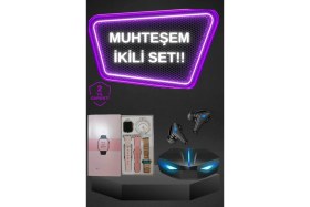 Resim Zero Land Nrzsnt Kadınlar Için Dokunmatik Ekran Akıllı Saat ve Kablosuz Bluetooth Kulaklık Anc Özelliği 