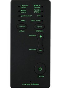 Resim Mini Ses Değiştirici, Küçük 7 Ses Efektli Canlı Ses Kartı Siyah 