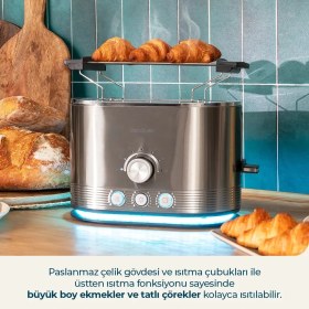 Resim Cecotec Shine Toast Double Ekmek Kızartma Makinesi Çift Bölmeli Hızlı Ekmek Tost Makinesi 