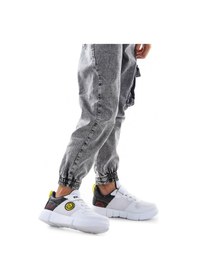 Resim Kiko Kids Cırtlı Fileli Erkek Çocuk Spor Ayakkabı 3011 Beyaz - Siyah 001 