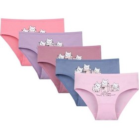 Resim 5'li Kız Çocuk Külot 4171pb41 İndigo 