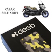 Resim Deeb Yamaha Xmax 125 Kamuflaj Sele Kılıfı Gri Sarı 